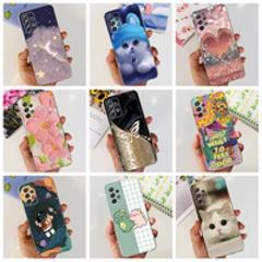 For Funda Cover Samsung A73 A53 A33 5G Lovely Cat Dinosaur 2023 Fashion Bumper Case Capa For Samsung Galaxy A53 5G A33 5G Soft