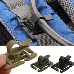 Drinking Tube Clip Rotatable Molle Hydration Bladder Drinking Tube Trap Hose Webbing Clip Molle Fits 2 PCS