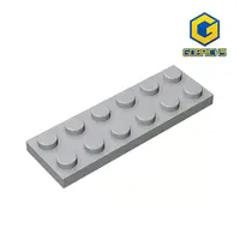 Gobricks 10PCS MOC Bricks Building Blocks 2x6 Plastic Plate Figure Model Assemble Educational Toys For Child Compatible Brand