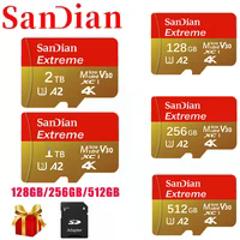 Original 1TB Flash Card 2TB A2 V30 Memory Card Large Capacity Micro TF SD Card 128/256/512GB High Speed SD Card For PC/Phone/Mac