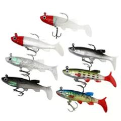 1pcs Fishing Lures Soft Lure Wobblers 8cm 14g Artificial Bait Silicone Fishing Lure Sea Bass Carp Fishing Lead Spoon Jig Lures