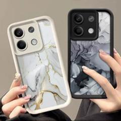 Sandstone Marble Case For Xiaomi 13T Pro Poco X5 X6 F6 Funda Redmi Note 13 10 11 12 Pro 5G Shockproof Bumper Soft Cover Coque