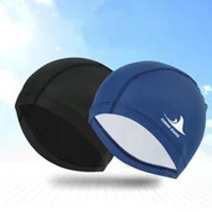 Waterproof Fabric Protect Ears Long Hair Sports Swim Pool Hat Shark High Elasticity Flexible Durable Swimming Cap For Men Women