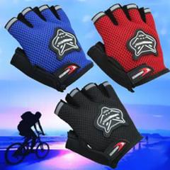 Winter Adult Children 7-16 Years Old Bicycle Gloves Sports Half-Finger Mesh Fashionable And Handsome Mountain Bike Riding Gloves