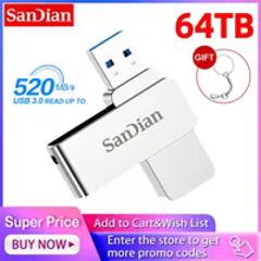 High Speed Pen Drive 64tb USB 3.0 Flash Drive 16tb Usb 3. 0 Memory Stick 512gb 2TB Flash Pendrive Metal Usb Disk For Table PC