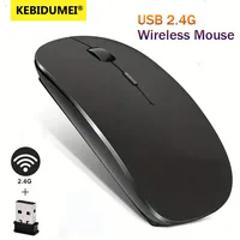 Slim Wireless Mouse 2.4GHz Optical Mice 1600DPI USB Receiver Gamer Office Thin Mouse Ergonomic Design Mice For PC Laptop Desktop