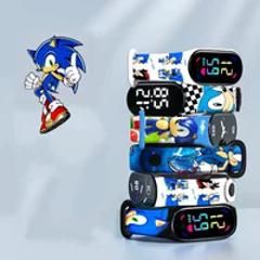 Sonic The Hedgehog Sonic Sports Watch Silicone Strap LED Luminous Movement Children Outdoor Anime Cosplay Smart Watch Kids Gift