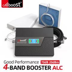 Callboost 4 Four Band Mobile Phone Network Booster 4G B28 700 900 1800 2100 2600 800 LTE Signal Strength Amplifier Mobile Phone