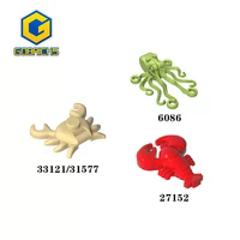 Gobricks 1PCS 33121 Animal Bricks Crab Parts 27152 Lobster Assembly Building Block Creative DIY Educational Toy Model Adult Gift