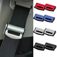 2pcs Universal Car Safety Seat Belt Buckle Clip Seatbelt Stopper Adjuster Clip To Relax Shoulder Neck Car Strap Clips