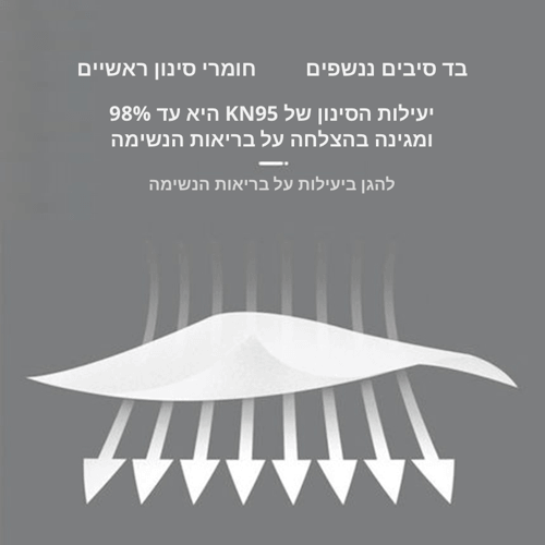 חמש מסכות לייף קר - מסכת פנים עם מסנן KN95 לביטחון ושמירה על הבריאות preview-2