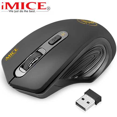עכבר אופטי אלחוטי iMice עם הנעה חלקה ודיוק מקסימלי, כולל חיבור USB 3.0 ומתאים לכל המחשבים