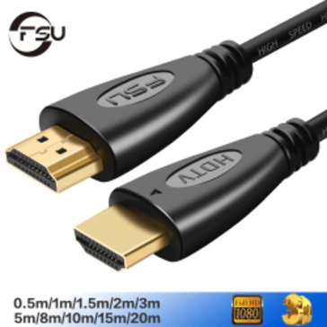 כבל HDMI איכותי בציפוי זהב, אורך לבחירה מ-0 5 ועד 15 מטר